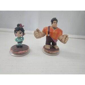 Disney Infinity Wreck It Ralph Vanellope and Ralph Figures Lot Set‎ of 2.